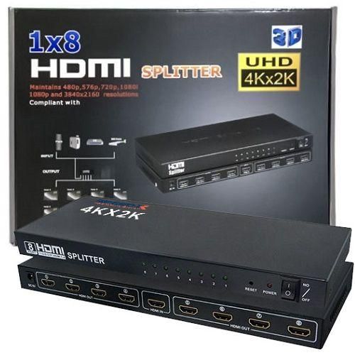 Hdmi splitters 1×8 Grey