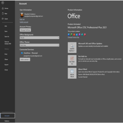 Microsoft Office Professional Plus 2021 Volume License